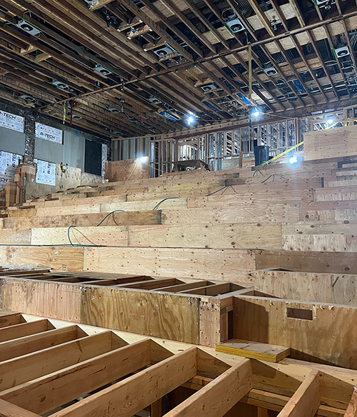 The Nimoy Theater floor install