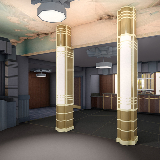 The Nimoy lobby rendering