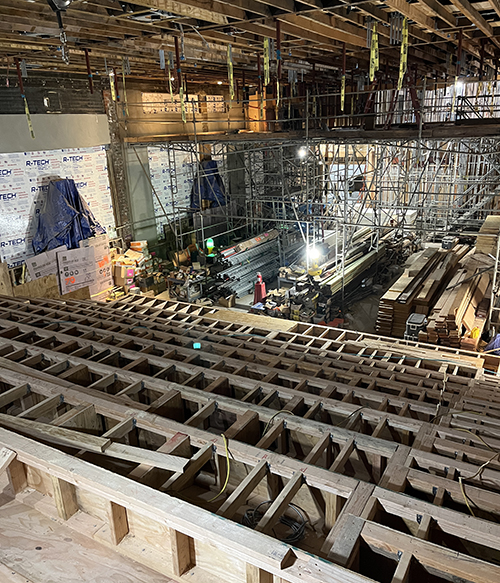 The Nimoy Theater seating installed