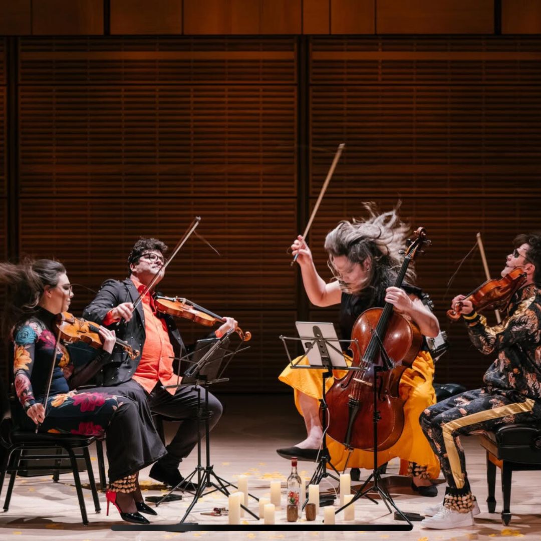 Attacca Quartet performs on stage
