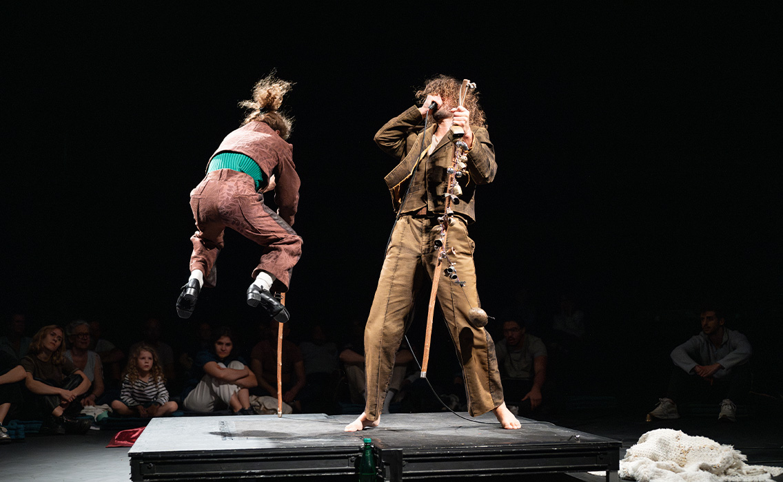 Aymeric Hainaux and François Chaignaud perform on stage
