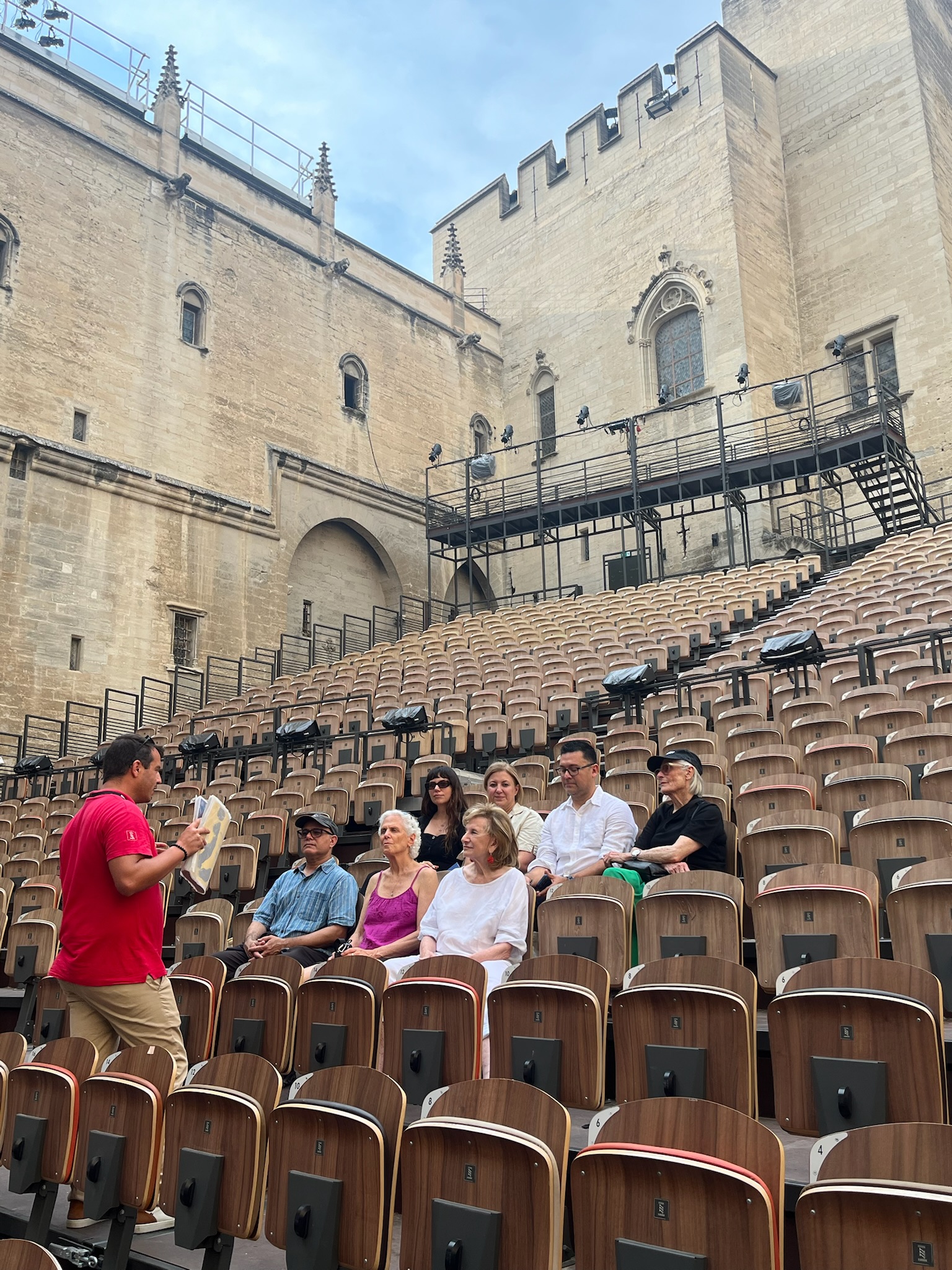 Private tour of the historic Cour d’honneur du Palais des Papes.