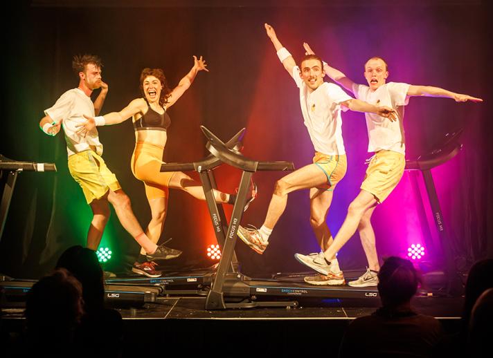 Members of Australia’s award-winning theater collective Pony Cam performing "Burnout Paradise"