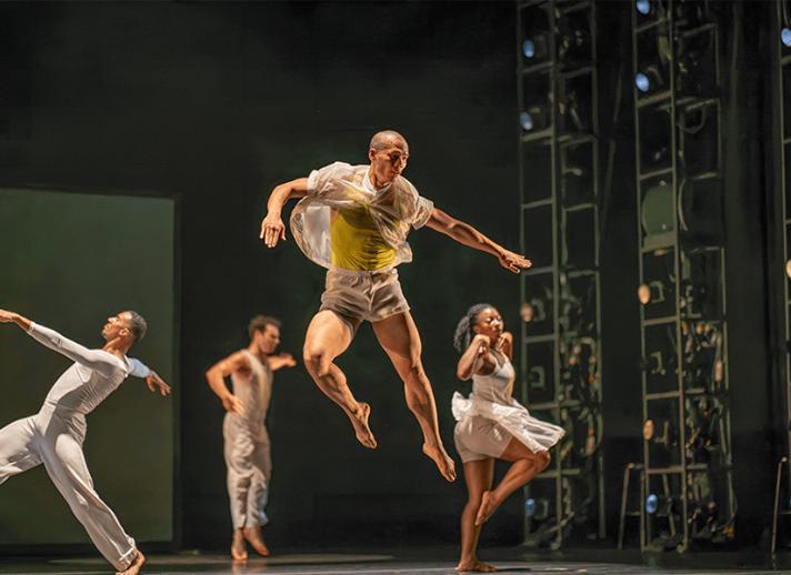 on stage image of Bill T. Jones/Arnie Zane company production of "Still/Here"