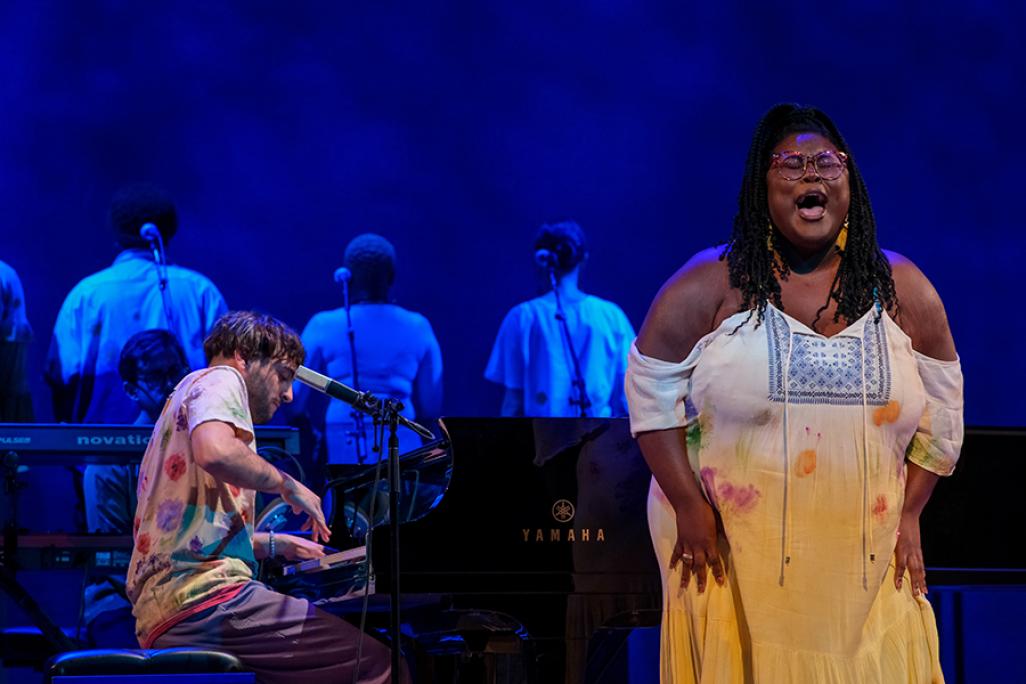 Samora Pinderhughes and Friends perform onstage