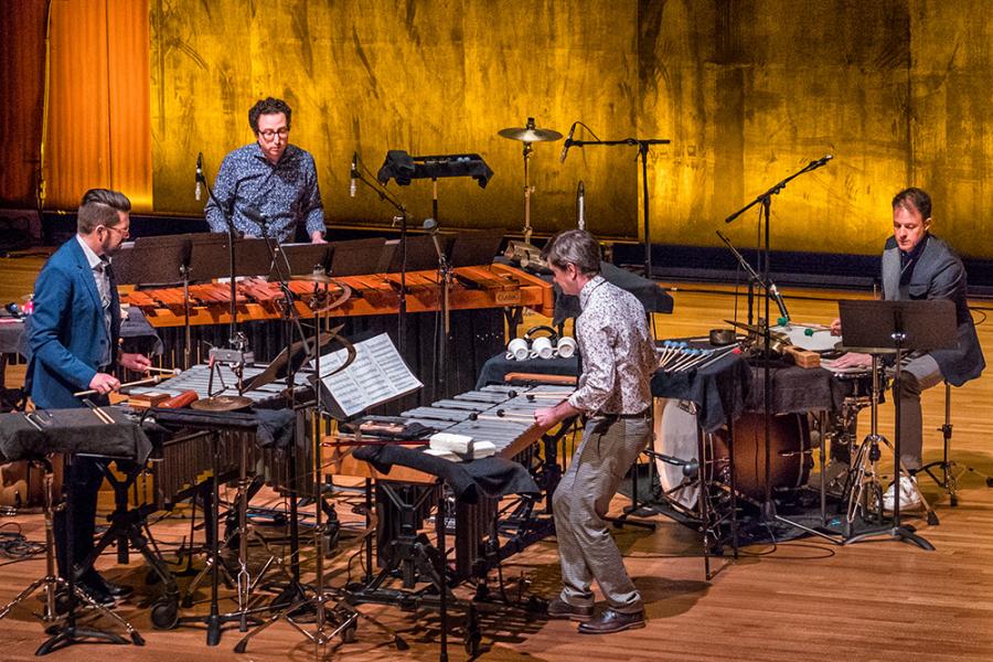 Third Coast Percussion performing live together on stage
