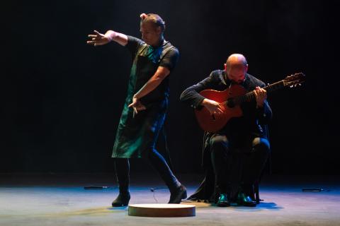 Flamenco dancers and guitarist