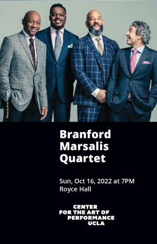 Branford Marsalis Quartet house program cover with image of band
