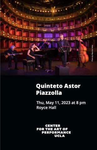 Program cover for Quinteto Astor Piazzolla