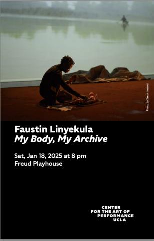 Program cover for Faustin Linyekula's 'My Body, My Archive'