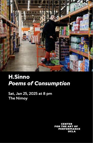 Program cover for H.Sinno's 'Poems of Consumption'