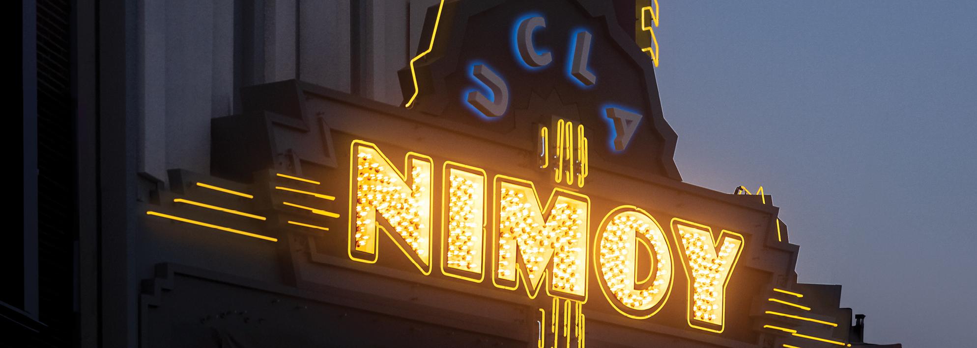 Nimoy marquee at night